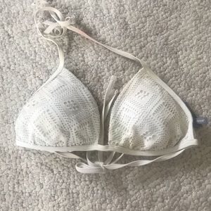 Aerie white bikini top